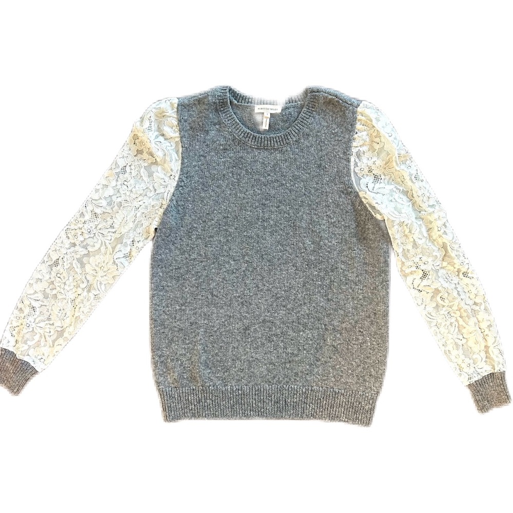 Rebecca Taylor wool and lace sweater. Size S.